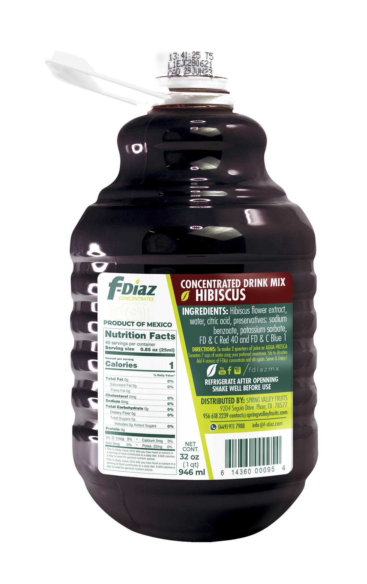 Concentrate Mix Concentrated drink mix HIBISCUS – fdiazUSA